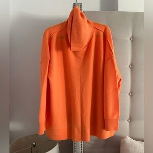 New Anthropologie 100% cashmere orange turtleneck sweater